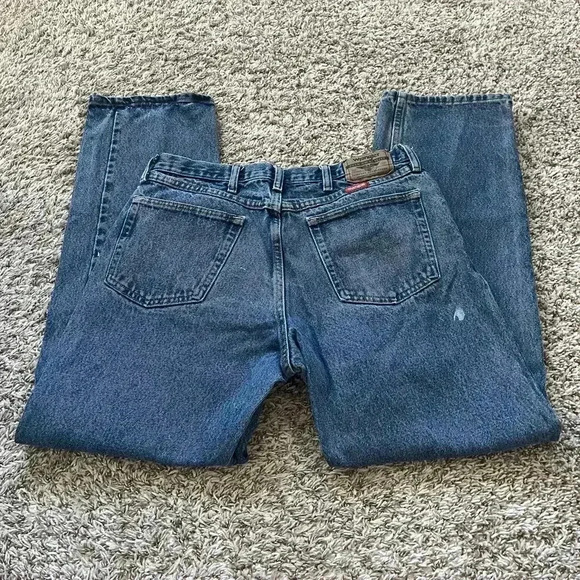 Vintage Wrangler Medium Wash Paint Splatter Straight Leg Jeans Women’s Size 34 - Picture 1 of 16